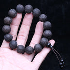 Spiritual Abacus 12-Bead Tibetan Black Wood Bracelet – Genuine Natural Beads for Prayer & Protection
