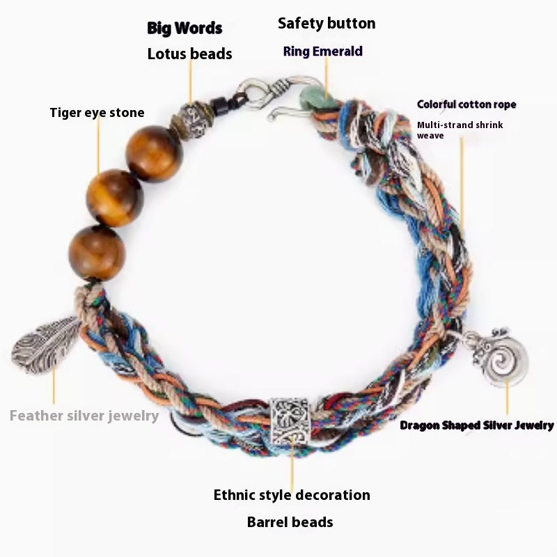 Spiritual Abacus Handwoven 925 Sterling Silver Bracelet for Men & Women