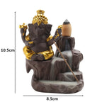 Spiritual Abacus Ganesha Backflow Incense Burner – Ceramic Waterfall Aromatherapy Censer for Zen Decor & Meditation Spaces