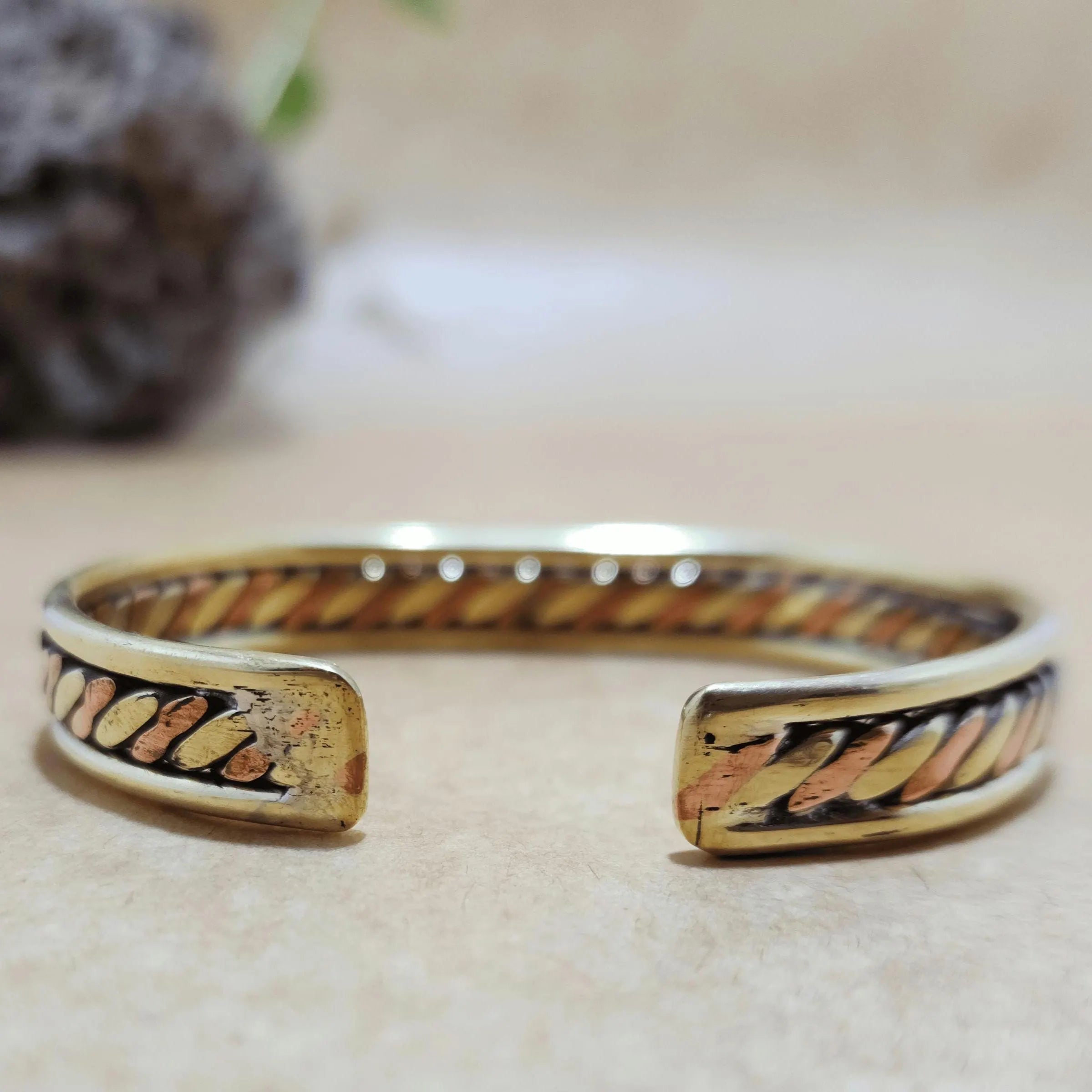 Spiritual Abacus Handmade Twisted Copper Bracelet