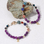 Spiritual Abacus Twelve Constellations Natural Stone Bracelet with Eight Planets