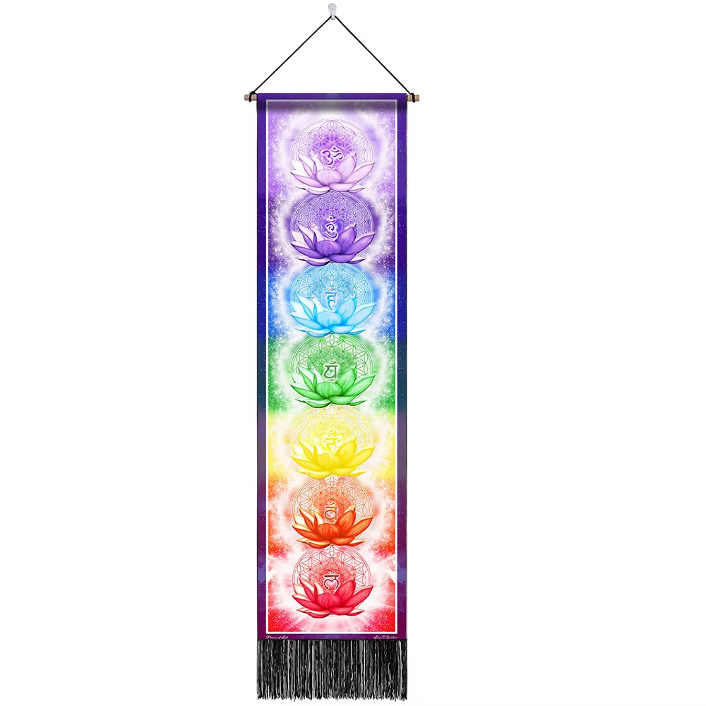 🧘‍♂️ Seven Chakra Wall Tapestry – Mandala Yoga & Meditation Wall Hanging Spiritual Room Décor for Energy Alignment & Mindful Living by Spiritual Abacus