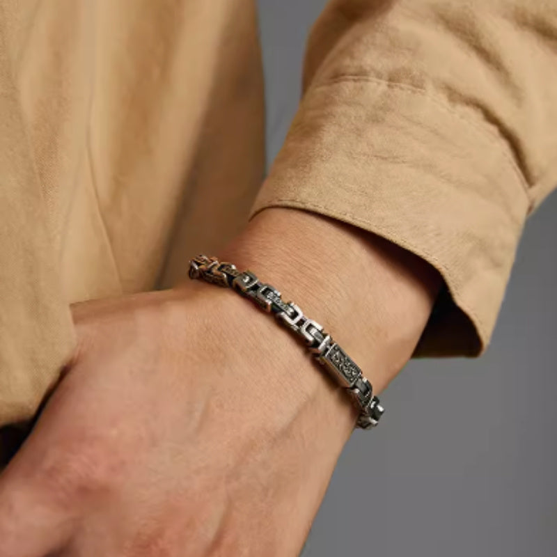 Spiritual Abacus™ 925 Sterling Silver Six-Character Mantra Bracelet