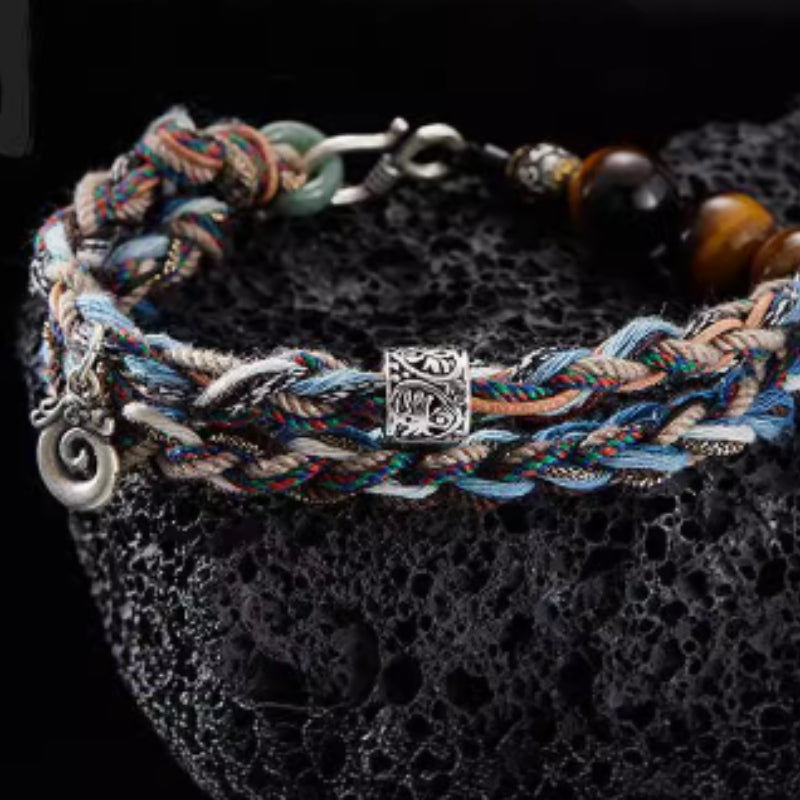 Spiritual Abacus Handwoven 925 Sterling Silver Bracelet for Men & Women