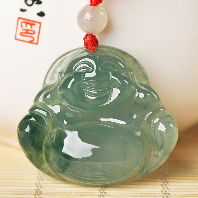 Spiritual Abacus™ Jade Maitreya Buddha Pendant