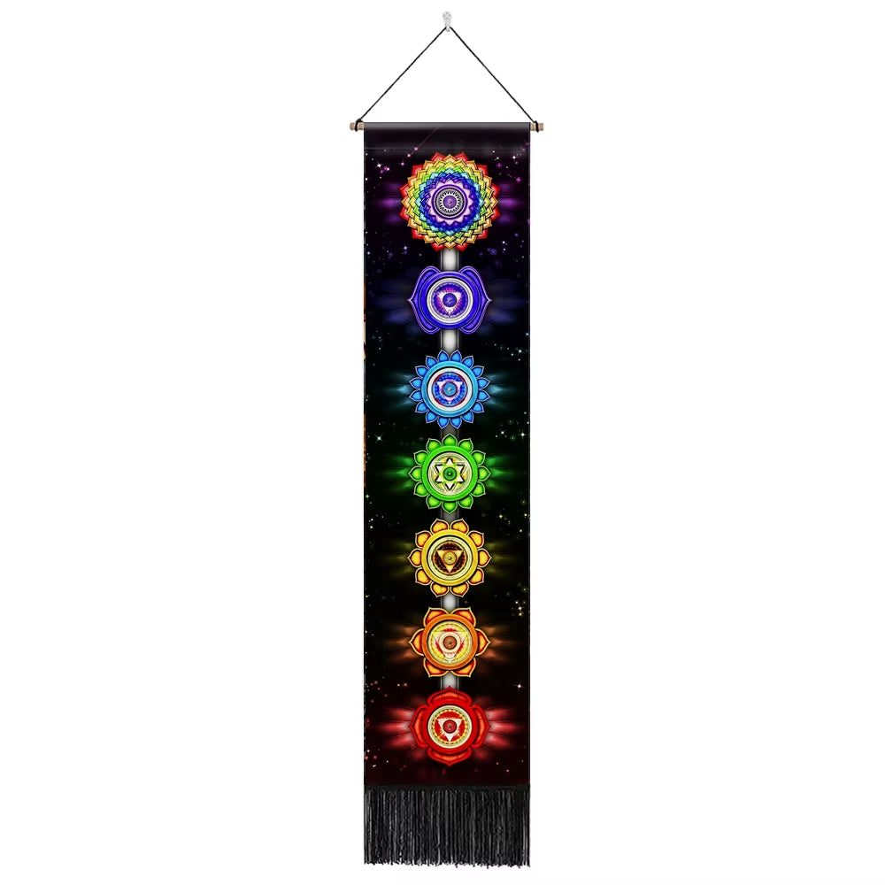 🧘‍♂️ Seven Chakra Wall Tapestry – Mandala Yoga & Meditation Wall Hanging Spiritual Room Décor for Energy Alignment & Mindful Living by Spiritual Abacus