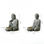 Spiritual Abacus Zen Buddha Incense & Tealight Holder – Garden & Home Meditation Decor for Desk, Porch, Patio, or Altar