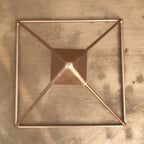 Spiritual Abacus Small Copper Pyramid Energy Generator Hat Bracket