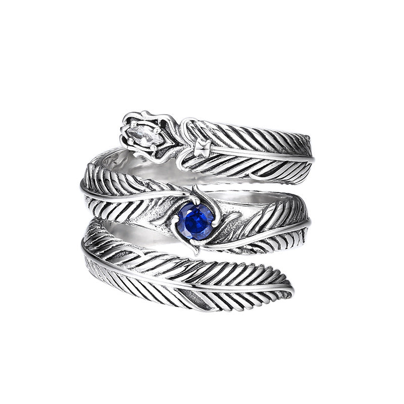Spiritual Abacus Retro 925 Sterling Silver Leaf Ring
