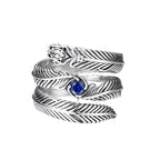 Spiritual Abacus Retro 925 Sterling Silver Leaf Ring