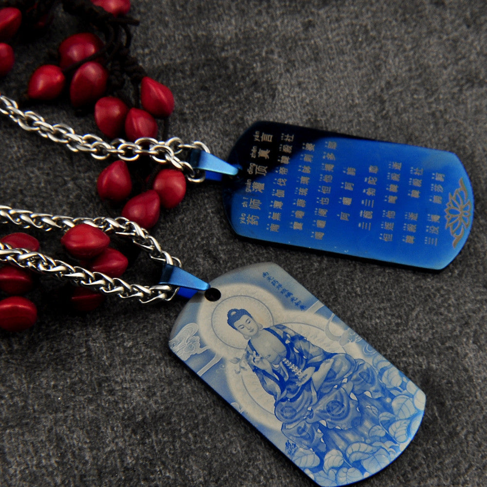 Spiritual Abacus™ Buddha Tag Pendant Necklace – Minimalist Spiritual Charm Jewelry