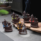 Spiritual Abacus Ganesha Backflow Incense Burner – Ceramic Waterfall Aromatherapy Censer for Zen Decor & Meditation Spaces