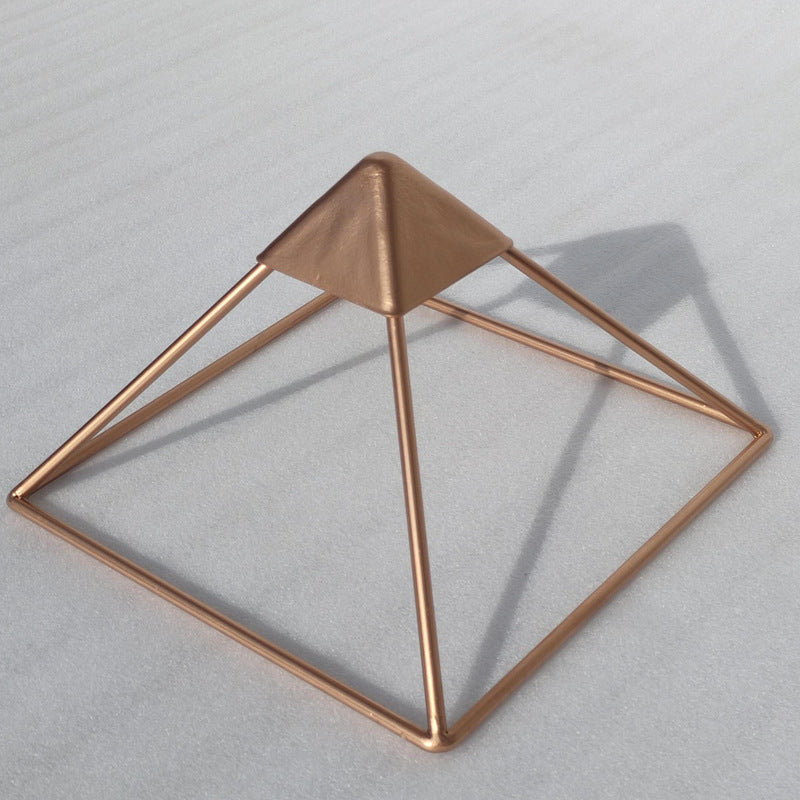 Spiritual Abacus Small Copper Pyramid Energy Generator Hat Bracket