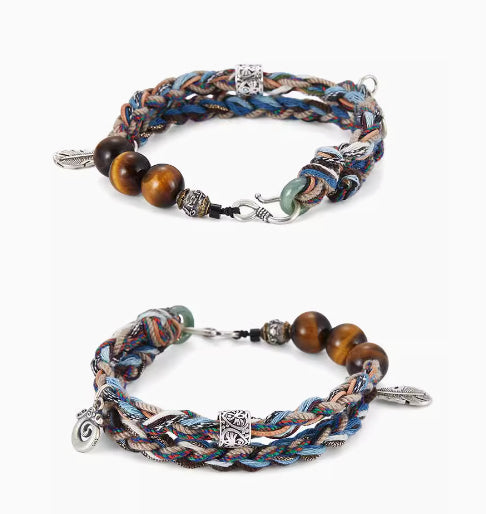 Spiritual Abacus Handwoven 925 Sterling Silver Bracelet for Men & Women
