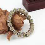 Spiritual Abacus Six-Word Mantra Bracelet – Traditional Buddhist OM MANI PADME HUM Amulet for Men & Women