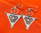 ✨ Spiritual Abacus-Handmade Berber Silver Earrings Traditional Amazigh Jewelry
