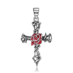 Spiritual Abacus S925 Sterling Silver Thorn Rose Cross Necklace