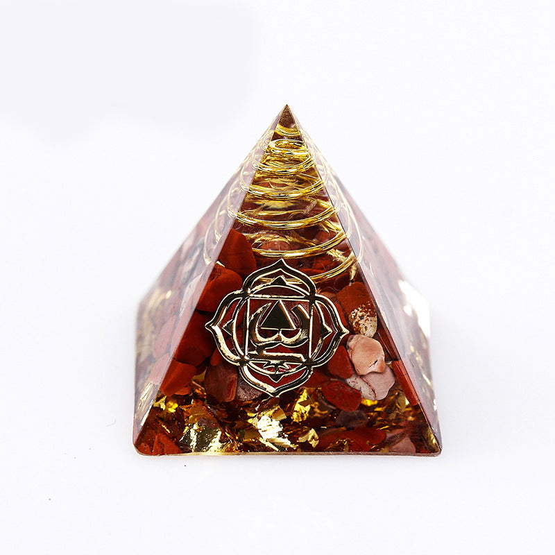 Spiritual Abacus Natural Crystal Gravel Pyramid Epoxy Decoration