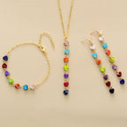 💖 Spiritual Abacus 7-Chakra Heart Pendant Necklace – Gold-Plated Minimalist Spiritual Jewelry