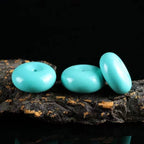 Spiritual Abacus High Porcelain Turquoise Bread Ring Safety Buckle Pendant