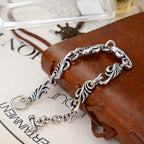 Spiritual Abacus New Vine Flower Sterling Silver Bracelet for Men