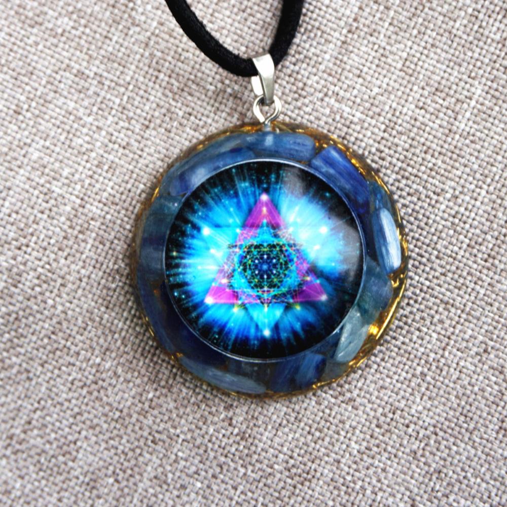 Spiritual Abacus™ Handmade Epoxy Orgone Energy Pendant – Meditation Gemstone Necklace for Balance & Positive Vibes