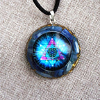 Spiritual Abacus™ Handmade Epoxy Orgone Energy Pendant – Meditation Gemstone Necklace for Balance & Positive Vibes